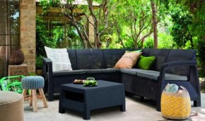 Комплект мебели угловой Корфу Релакс Сет (CORFU II RELAX SET) графит в Нытве - nytva.mebel24.online | фото 3