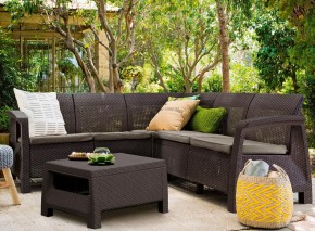 Комплект мебели угловой Корфу Релакс Сет (CORFU II RELAX SET) коричневый в Нытве - nytva.mebel24.online | фото 1