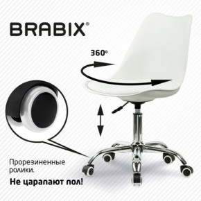 Кресло стул BRABIX "Eames MG-310 CH", хром, пластик белый, экокожа белая, 532923 в Нытве - nytva.mebel24.online | фото 7