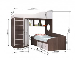 Кровать-чердак Кадет 2 с металлической лестницей в Нытве - nytva.mebel24.online | фото 2