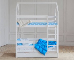 Кровать-домик двухъярусная 80*160 Белый в Нытве - nytva.mebel24.online | фото 5