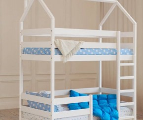 Кровать-домик двухъярусная 80*160 Белый в Нытве - nytva.mebel24.online | фото 6