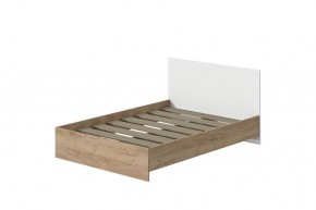Кровать Эконом 1200 (Дуб крафт золотой/Белый текстурный) в Нытве - nytva.mebel24.online | фото