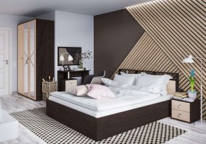 Кровать Ненси-2 1.6 Настил из ЛДСП венге/дуб молочный в Нытве - nytva.mebel24.online | фото 2