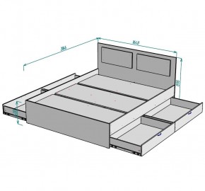 Кровать Ольга L34 (1600) 4 ящика в Нытве - nytva.mebel24.online | фото 2