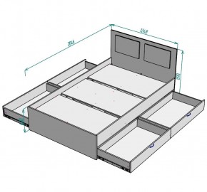 Кровать Ольга L37 (1200) 4 ящика в Нытве - nytva.mebel24.online | фото 2