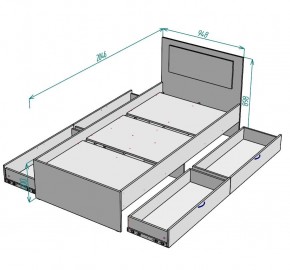 Кровать Ольга L38 (900) 4 ящика в Нытве - nytva.mebel24.online | фото 2