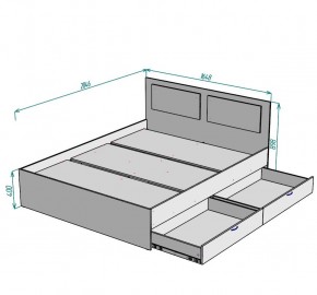 Кровать Ольга L39 (1600) 2 ящика в Нытве - nytva.mebel24.online | фото 2