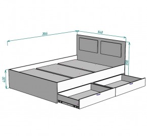 Кровать Ольга L41 (1400) 2 ящика в Нытве - nytva.mebel24.online | фото 2