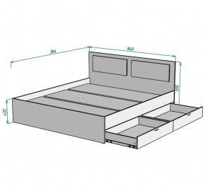 Кровать Ольга L43 (1800) 2 ящика в Нытве - nytva.mebel24.online | фото 2