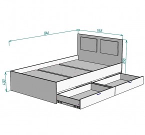 Кровать Ольга L45 (1200) 2 ящика в Нытве - nytva.mebel24.online | фото 2