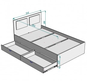 Кровать Ольга L46 (1200) 2 ящика в Нытве - nytva.mebel24.online | фото 2