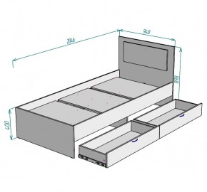 Кровать Ольга L47 (900) 2 ящика в Нытве - nytva.mebel24.online | фото 2