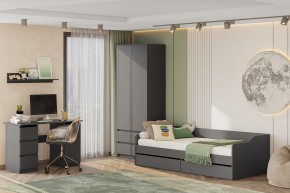 Кровать КР 2 + основание ДСП Лайт (универсальная) Графит в Нытве - nytva.mebel24.online | фото 5