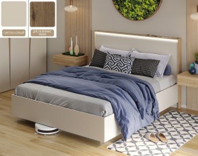Кровать (Светло-серый U750 ST9/Дуб Галифакс Табак) 1400 в Нытве - nytva.mebel24.online | фото