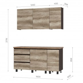 Кухня Энигма 1.6 м (венге/дуб каньон) в Нытве - nytva.mebel24.online | фото 5