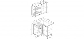 Кухонный гарнитур Белый Глянец 1000*1000 (Стол. 38мм) в Нытве - nytva.mebel24.online | фото 2