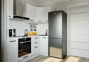 Кухонный гарнитур Белый Глянец 2200*1000 (Стол. 38мм) в Нытве - nytva.mebel24.online | фото 1