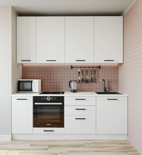 Кухонный гарнитур Белый Глянец 2200 h950 (Стол. 38мм) в Нытве - nytva.mebel24.online | фото 1