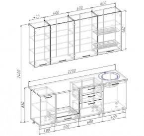 Кухонный гарнитур Демо 2200 (Стол. 38мм) в Нытве - nytva.mebel24.online | фото 2