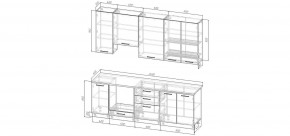 Кухонный гарнитур Каппучино 2400 h950 (Стол. 26мм) в Нытве - nytva.mebel24.online | фото 2