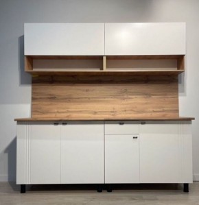 Кухонный гарнитур «Монако» 2.0 м Серия 2 МДФ с фрезеровкой (Дуб Золотой/Белый матовый) в Нытве - nytva.mebel24.online | фото 2