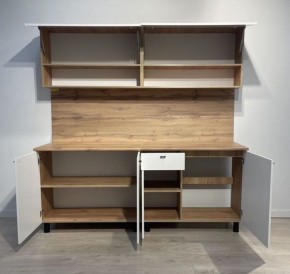 Кухонный гарнитур «Монако» 2.0 м Серия 2 МДФ с фрезеровкой (Дуб Золотой/Белый матовый) в Нытве - nytva.mebel24.online | фото 4