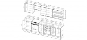 Кухонный гарнитур Санторини 3000 (Стол. 26мм) в Нытве - nytva.mebel24.online | фото 2