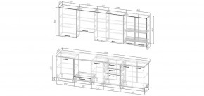 Кухонный гарнитур Смоки 3000 h950 (Стол. 38 мм) в Нытве - nytva.mebel24.online | фото 2