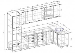 Кухонный гарнитур угловой Антрацит 3200х1400 (Стол. 26мм) в Нытве - nytva.mebel24.online | фото 2