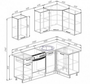 Кухонный гарнитур угловой Графика 2000х1200 (Стол. 38мм) в Нытве - nytva.mebel24.online | фото 2