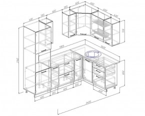 Кухонный гарнитур угловой Капри 2400х1600 (Стол. 38мм) в Нытве - nytva.mebel24.online | фото 2