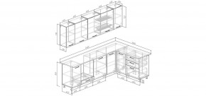 Кухонный гарнитур угловой Капри 2600х1600 (Стол. 38мм) в Нытве - nytva.mebel24.online | фото