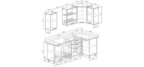 Кухонный гарнитур угловой Санторини 2200*1000 (Стол. 38мм) в Нытве - nytva.mebel24.online | фото 2