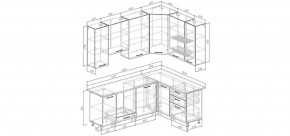 Кухонный гарнитур Умбра 2200*1600 h950 (Стол. 38мм) в Нытве - nytva.mebel24.online | фото 2