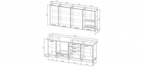 Кухонный гарнитур Умбра 2200 h950 (Стол. 26мм) в Нытве - nytva.mebel24.online | фото 2