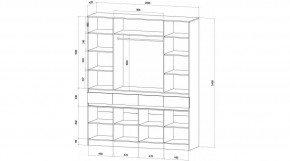 ЛЕНОРА Спальный гарнитур (модульный) графит в Нытве - nytva.mebel24.online | фото 9