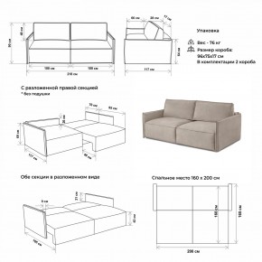 Комплект мягкой мебели 318+319 (диван+модуль) в Нытве - nytva.mebel24.online | фото 2