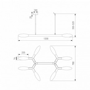 Люстра на штанге Eurosvet Covalent 30180 черный в Нытве - nytva.mebel24.online | фото 3