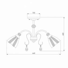 Люстра на штанге Eurosvet Floranse 30155/5 античная бронза в Нытве - nytva.mebel24.online | фото 3