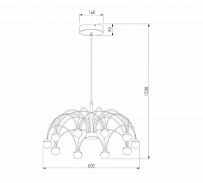 Люстра на штанге Eurosvet Ragno 90030/10 LED золото в Нытве - nytva.mebel24.online | фото 5