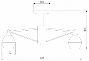 Люстра на штанге Eurosvet Takara 70135/5 кофе в Нытве - nytva.mebel24.online | фото 2