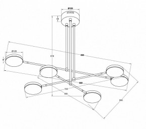 Люстра на штанге Maytoni Fad MOD070PL-L36W3K в Нытве - nytva.mebel24.online | фото 3