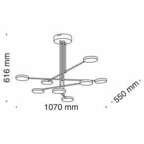 Люстра на штанге Maytoni Fad MOD070PL-L48B3K в Нытве - nytva.mebel24.online | фото 8