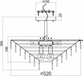 Люстра на штанге Maytoni Mazzo MOD130CL-11G в Нытве - nytva.mebel24.online | фото 5
