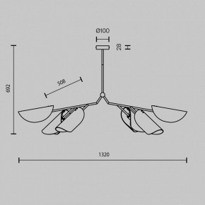 Люстра на штанге Maytoni Organic MOD225PL-06B в Нытве - nytva.mebel24.online | фото 4