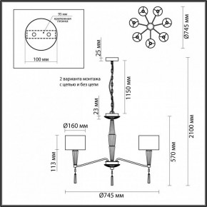 Люстра на штанге Odeon Light Latte 5403/7 в Нытве - nytva.mebel24.online | фото 8