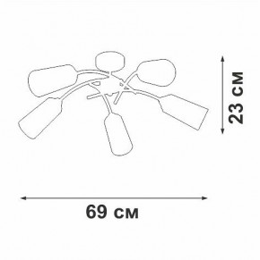 Люстра на штанге Vitaluce V2850 V2850-1/5PL в Нытве - nytva.mebel24.online | фото 5