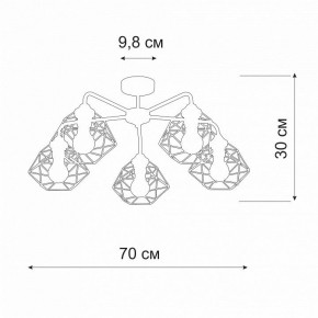 Люстра на штанге Vitaluce V4258 V4258-0/5PL в Нытве - nytva.mebel24.online | фото 2