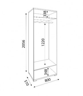 Мармарис (гостиная) М01 Шкаф (2 двери) в Нытве - nytva.mebel24.online | фото 2